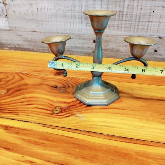 Vintage Accents Vintage Pewter Candelabra 3 Arm Candle Holder